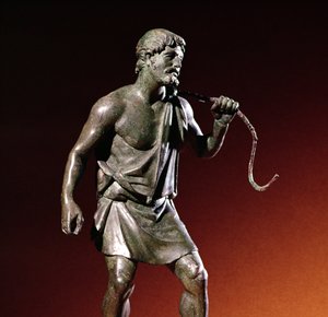 Lararium soška nosiče vody (bronz)